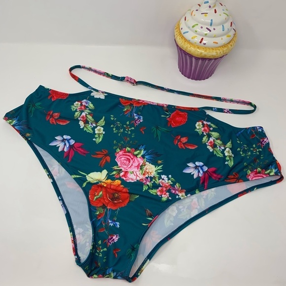 Rosegal Floral Swim Bottoms - Picture 1 of 6